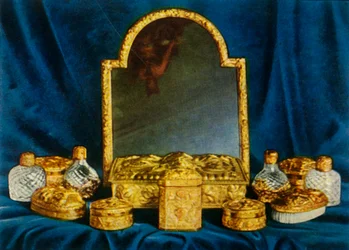 Silverförgylld toalettservice, 1938.