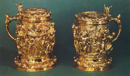 Silverförgyllda krukor, ca 1661, 1953