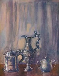 Silver Tankard, 1695, Kanna, 1746, Cup and Cover, 1658, c1800-talet, 1920.