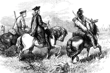 Sir Alexander Cuming på väg att besöka Cherokees, South Carolina, c1730 c1880