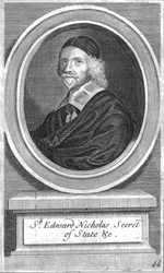 Sir Edward Nicholas, utrikesminister, mitten av slutet av 1600-talet