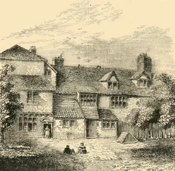 Sir Walter Raleighs hus, c1872.