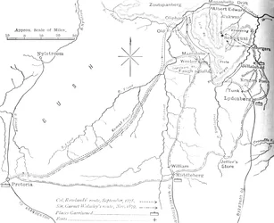 Skisskarta över Sekukunis land, c1880
