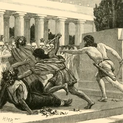 Slakt av Pisistratidae, 1890.