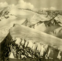 Snötäckta berg, Bad Hofgastein, Österrike, c1935.
