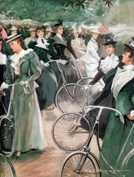 Society Ladies Cycling i Hyde Park, London, 1896