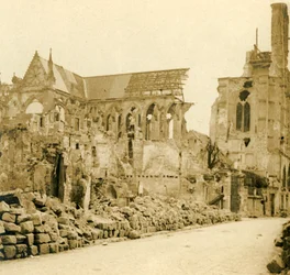 Soissons katedral, Soissons, norra Frankrike, c1914-c1918.