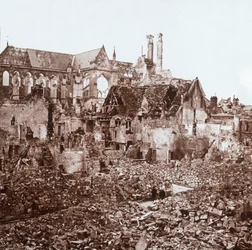 Soissons katedral, Soissons, norra Frankrike, c1914-c1918.