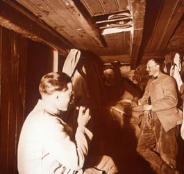 Soldater i skyttegravar, Genicourt, norra Frankrike, c1914-c1918