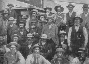 Några av Cronjes-officerarna tillfångatagna vid Paardeberg, c1900, 1902