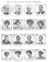 Några av Titanics Notable Passengers, 20 april 1912.
