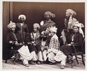Sons of Nowroz Khan med skötare, c 1878