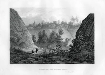 Källan till Passaic Falls, New Jersey, 1855