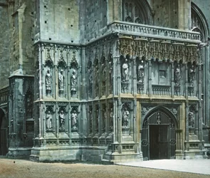 South West Porch, Canterbury Cathedral, c1890.
