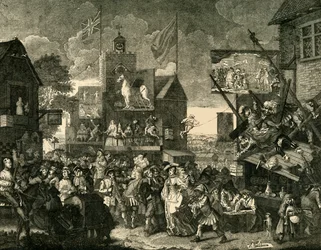 Southwark Fair. Efter Hogarths Picture, c1878.