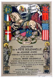 Souvenir av en festival för att hedra Jeanne d