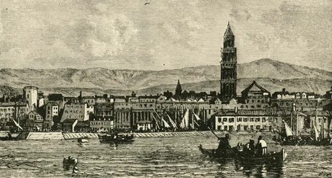 Spalatro, från hamnen, 1890.