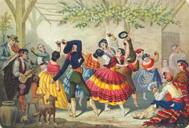 Spanska dansare, mitten av 1800-talet
