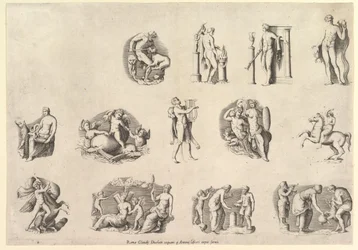 Spegel av romersk storhet: Ämnen efter antik..., utförd ca. 1550-77, tryckt efter 1577.