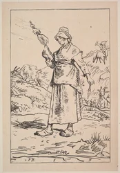 Spinnare från Auvergne, 1830-99.