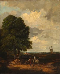 Vårplöjning nära Östra Bergholt, 1800-talet.