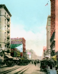 Spring Street, Los Angeles, Kalifornien, USA, ca 1900-talet