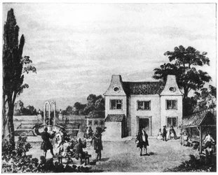 Vårträdgårdar, platsen för Lowndes Square, London, c sent 1700-tal 1907