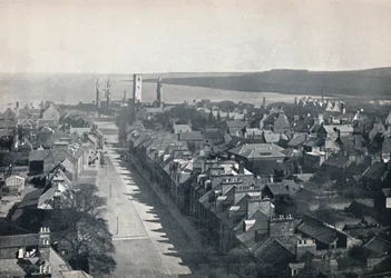 St. Andrews - Utsikt över staden från College Church Tower, 1895