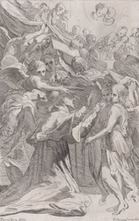 St. Carlo Borromeo omgiven av änglar, 1650-70.