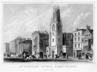 St Dunstans Church, Fleet Street, City of London, 1800-talet