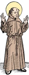 St Franciskus av Assisi, italiensk präst och grundare av franciskanerorden, 1493