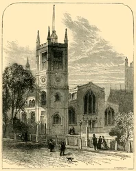 St. Margarets kyrka, från nordväst, 1881.