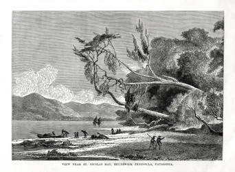 St Nicolas Bay, Brunswick Peninsula, Patagonien, 1800-talet