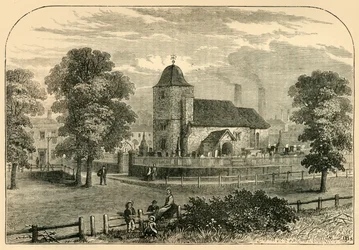 St. Pancras kyrka 1820, c1876.