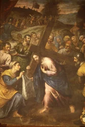 Sta Veronica och Jesus bär hans kors, Tricase, Italien