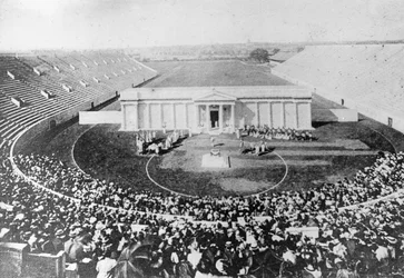 Stadium, Harvard University, Cambridge, Massachusetts, USA, tidigt 1900-tal