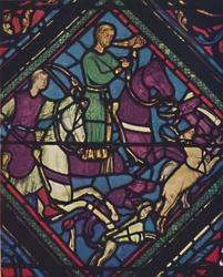 Målat glas - Chartres katedral, 1200-talet, c1950.