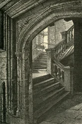 Trappa till kapellet och övre skolan, 1911.