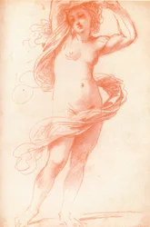 Stående naken kvinna, 1600-talet, 1925