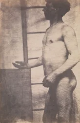 [stående man naken], ca. 1856.
