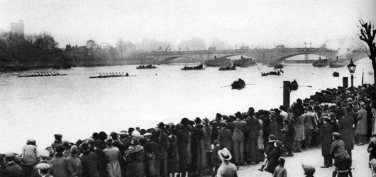 Start av Oxford och Cambridge Boat Race, London, 1926-1927
