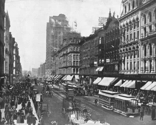 State Street, Chicago, Illinois, USA, c1900.