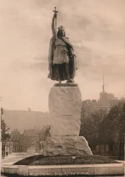 Staty av kung Alfred den store, Winchester, Hampshire, tidigt 1900-tal
