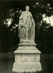 Staty av Lord Curzon i Grounds of Victoria Memorial Hall, 1925.