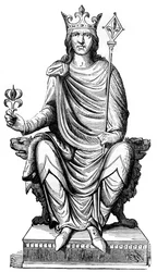 Staty av Filip Augustus, Frankrikes kung, 1200-talet 1882-1884