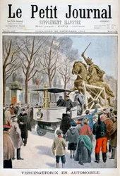 Staty av Vercingetorix på väg, Frankrike 1901