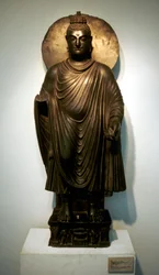 Staty av Buddha, från Garvara, Indien, 2:a århundradet