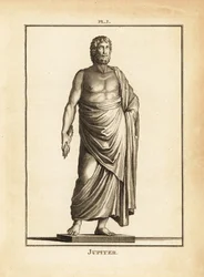 Staty av den romerska guden Jupiter