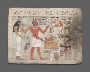 Stela av Amenemhat och Hemet, Egypten, Mellersta kungariket, tidig dynasti 12 omkring 1956-1877 f.Kr.