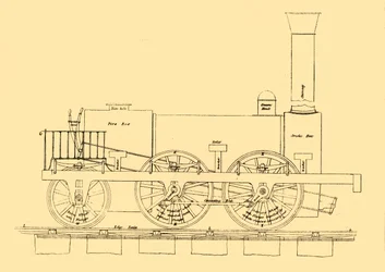 Stephensons 1833 lokomotiv, 1887.